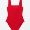 Costume da bagno con fiocchi testurizzati