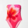 Costume da bagno con scollo dritto e spalline