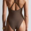 Costume da bagno con spalline incrociate sulla schiena