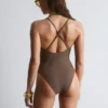 Costume da bagno con spalline incrociate sulla schiena