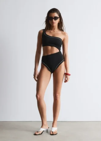 Costume da bagno monospalla con cut-out