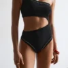 Costume da bagno monospalla con cut-out
