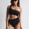 Costume da bagno monospalla con cut-out