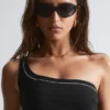 Costume da bagno monospalla con cut-out