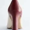 Décolleté in pelle con blocchi di colore