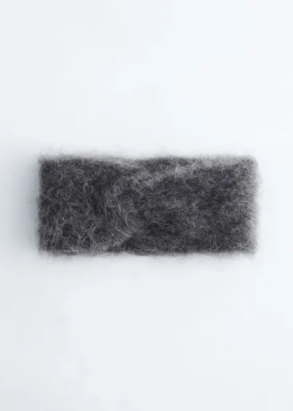 Fascia per capelli con intreccio frontale in misto mohair