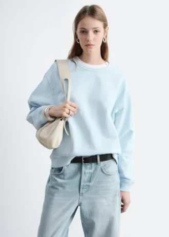 Felpa oversize in jersey di cotone
