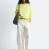 Felpa oversize in jersey di cotone