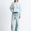 Felpa oversize in jersey di cotone