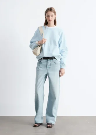 Felpa oversize in jersey di cotone