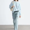 Felpa oversize in jersey di cotone