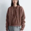 Giacca bomber in maglia di lana