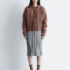Giacca bomber in maglia di lana