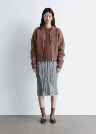 Giacca bomber in maglia di lana