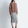 Giacca bomber in maglia di lana