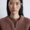 Giacca bomber in maglia di lana