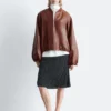 Giacca bomber in pelle