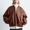 Giacca bomber in pelle