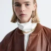 Giacca bomber in pelle