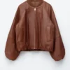 Giacca bomber in pelle