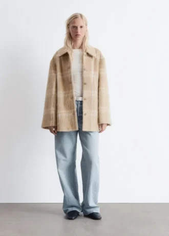 Giacca-camicia in lana a quadri