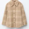 Giacca-camicia in lana a quadri
