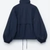 Giacca con collo alto e coulisse