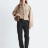 Giacca corta in denim sovratinto