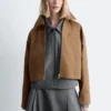 Giacca corta in twill