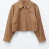 Giacca corta in twill