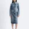 Giacca in denim aderente con zip