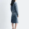 Giacca in denim aderente con zip