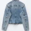 Giacca in denim aderente con zip