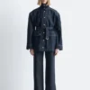 Giacca in denim con cintura da annodare
