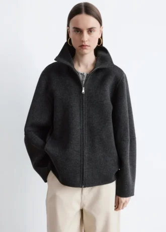 Giacca in lana con zip