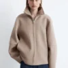 Giacca in lana con zip