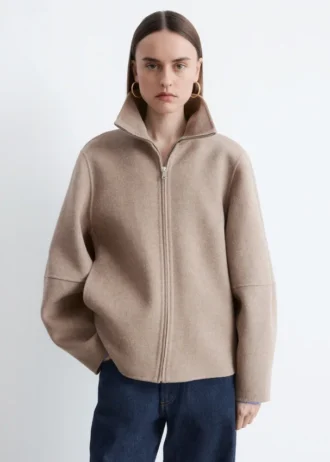 Giacca in lana con zip