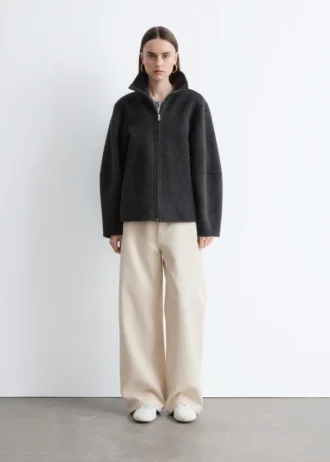 Giacca in lana con zip