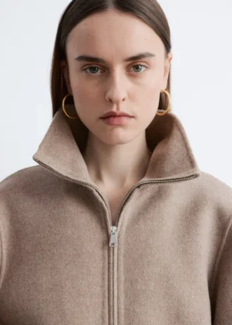 Giacca in lana con zip