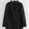 Giacca in lana monopetto