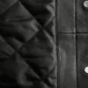 Giacca in pelle con tasche applicate