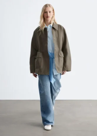 Giacca utility oversize con coulisse