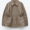 Giacca utility oversize con coulisse