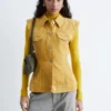 Gilet in denim aderente