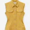 Gilet in denim aderente