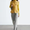 Gilet in denim aderente