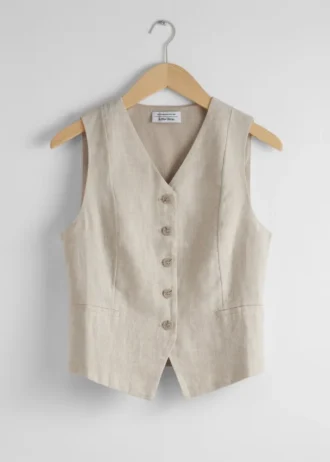 Gilet sartoriale in lino