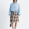 Gonna a portafoglio in tartan al ginocchio
