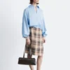 Gonna a portafoglio in tartan al ginocchio