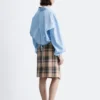 Gonna a portafoglio in tartan al ginocchio